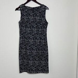 Elegant Black and White Swirl Dress